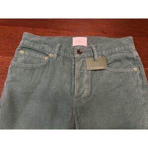 30/32 Sid Mashburn Slim Straight Jade Green Corduroy Pants 5 Pocket Button Fly